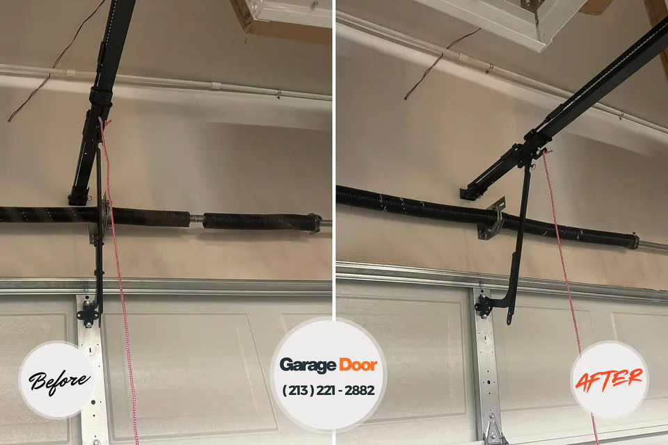 Before and after: garage door repair Fairview Shores, FL